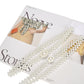 Womens Elastic Pearl Waist Belt with Center Pearl Accent