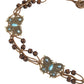 Bohemian Rhinestone Braided Waist Belt with Beaded Cord Tie