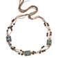 Bohemian Rhinestone Braided Waist Belt with Beaded Cord Tie