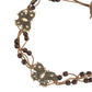 Bohemian Rhinestone Braided Waist Belt with Beaded Cord Tie
