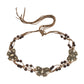 Bohemian Rhinestone Braided Waist Belt with Beaded Cord Tie
