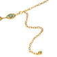 Vintage Adjustable Thin Chain Waist Belt with Turquoise Inspired Accents
