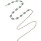 Vintage Adjustable Thin Chain Waist Belt with Turquoise Inspired Accents