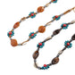 Womens Bohemian Beaded Braided Waist Belt with Adjustable Tie Closure