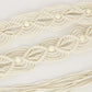 Womens Casual Braided Rope Belt with Wooden Ring