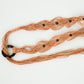 Womens Casual Braided Rope Belt with Wooden Ring