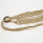 Womens Casual Braided Rope Belt with Wooden Ring