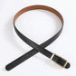 Slim Leather Belt Square Buckle Adjustable Waist Belt Classic Minimalist Style