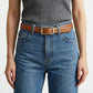 Slim Leather Belt Square Buckle Adjustable Waist Belt Classic Minimalist Style