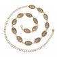 Western Concho Chain Waist Belt - Oval Engraved Medallion Disc, Vintage Boho Statement Style