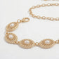 Textured Coin Disc Waist Chain Belt Adjustable Link Metal Body Jewelry Accessory