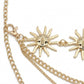 Sun Charm Waist Chain Belt Layered Link Adjustable Metal Body Jewelry Accessory