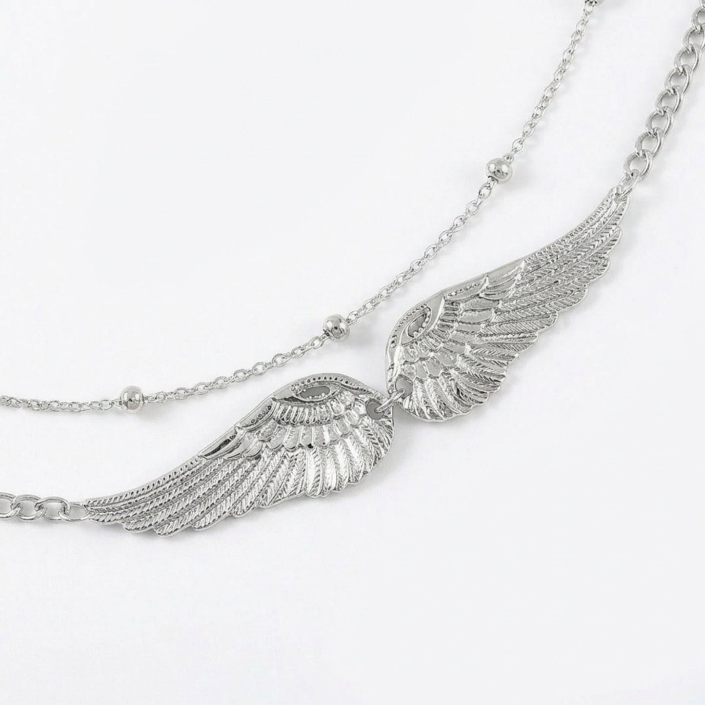 Layered Waist Chain Belt with Wing Charm Pendant Adjustable Link Body Jewelry Accessory