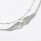 Layered Waist Chain Belt with Wing Charm Pendant Adjustable Link Body Jewelry Accessory