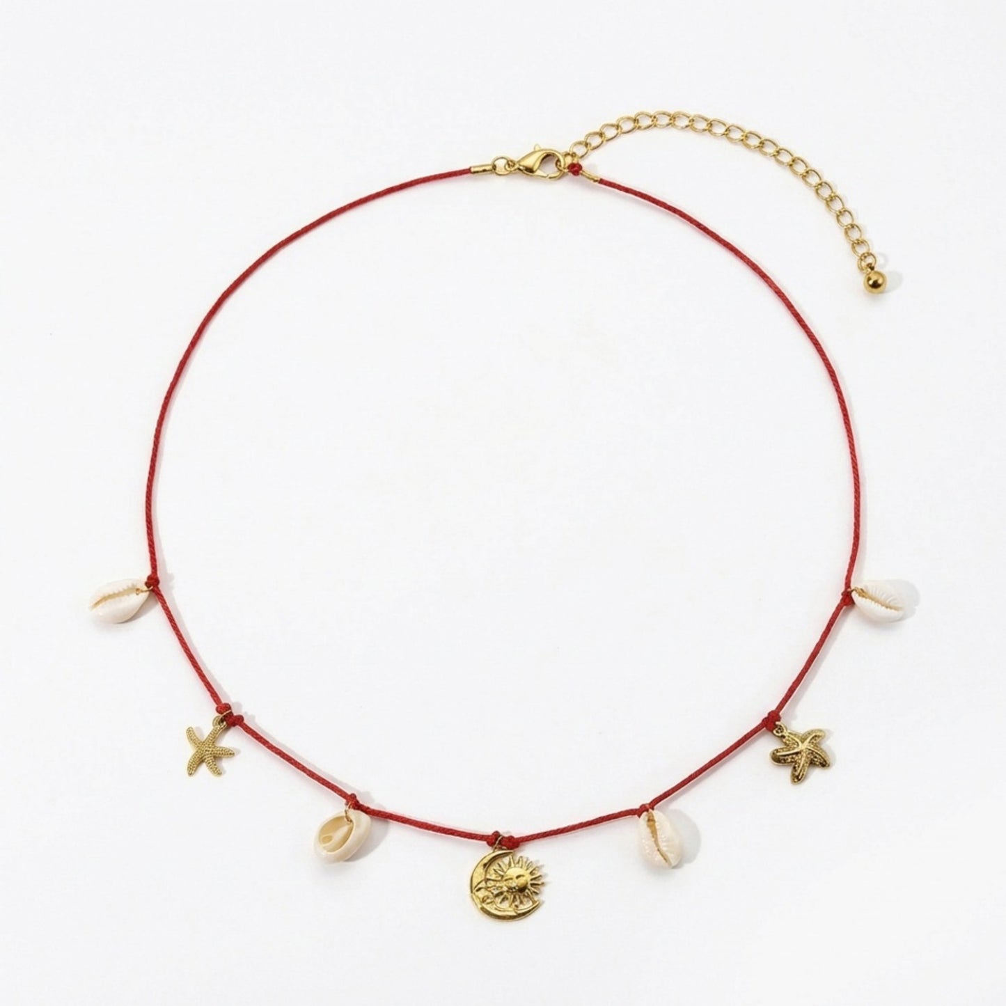Charm Pendant Waist Chain Belt with Cord Design Adjustable Link Body Jewelry Accessory