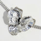 Rhinestone Waist Chain Belt with Flower Pendant Adjustable Link Body Jewelry Accessory