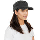 Unisex Cotton Basic Cadet Hats Vintage Washed Flat Top Cap with Adjustable Strap