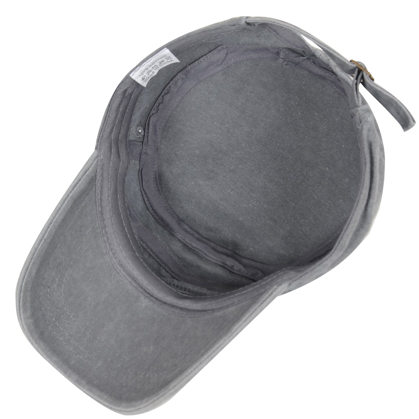 Unisex Cotton Basic Cadet Hats Vintage Washed Flat Top Cap with Adjustable Strap