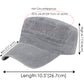 Unisex Cotton Basic Cadet Hats Vintage Washed Flat Top Cap with Adjustable Strap