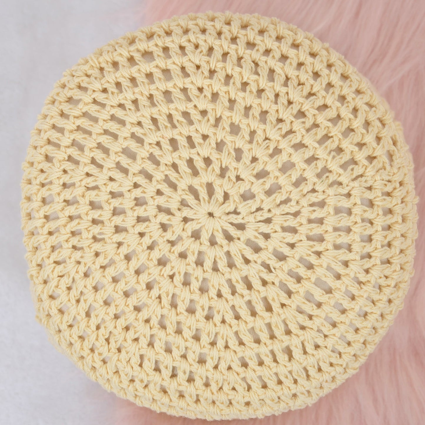 Crochet Floral Slouchy Beanie Hat Lightweight Handmade Knit Cutout Skull Cap for Women