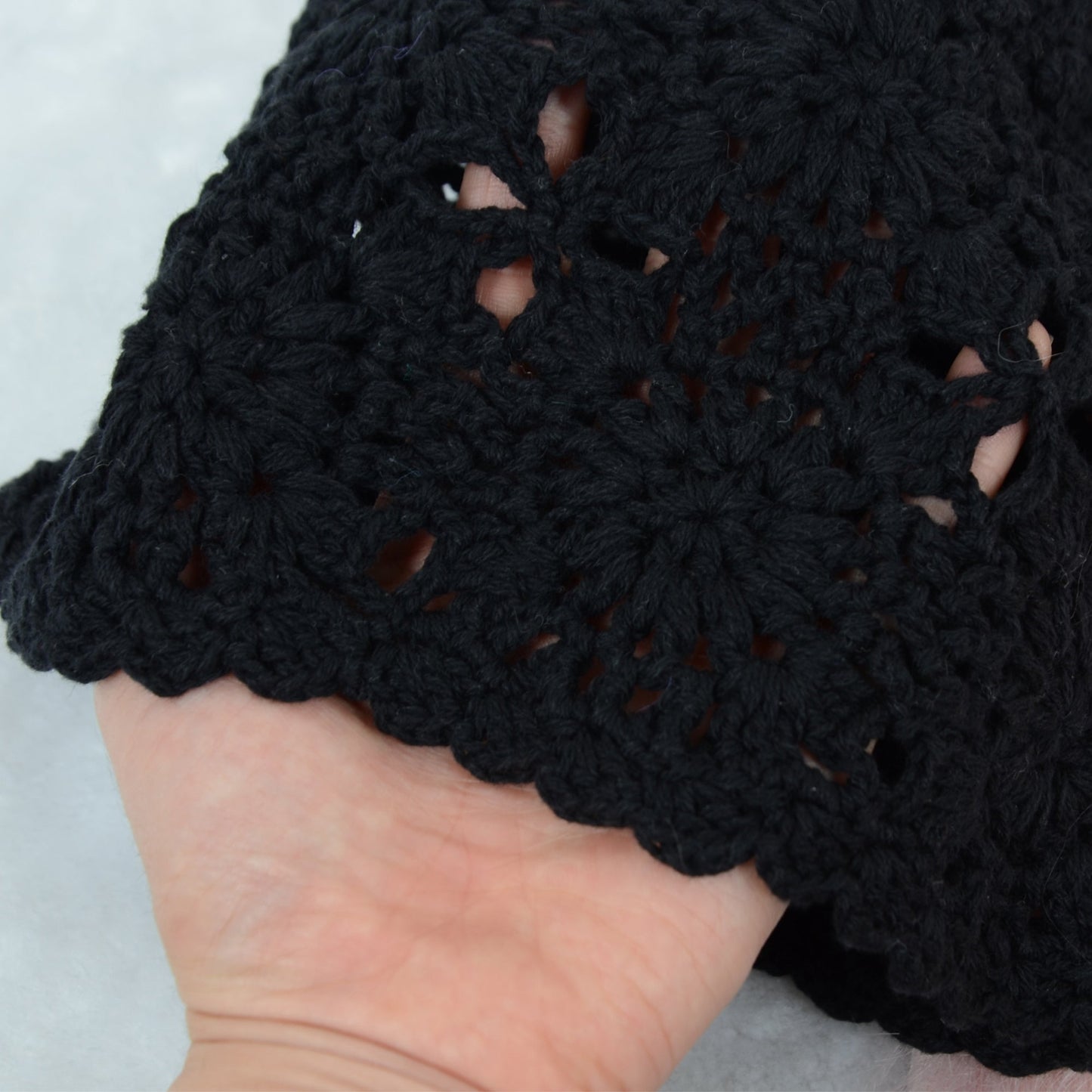Crochet Floral Slouchy Beanie Hat Lightweight Handmade Knit Cutout Skull Cap for Women