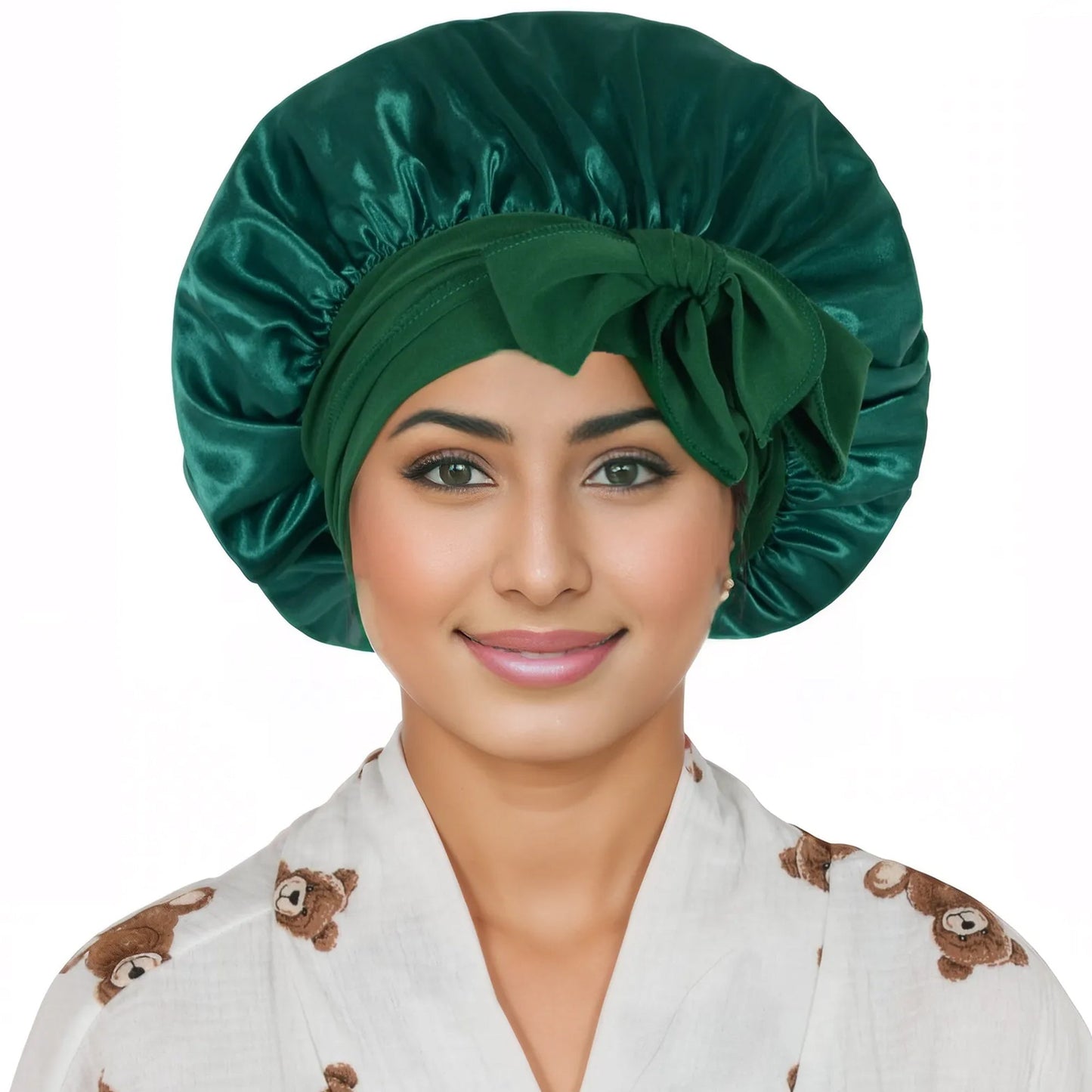 Silk Bonnet for Sleeping Satin Lined Hair Bonnet with Long Tie Band for Women Curly Hair