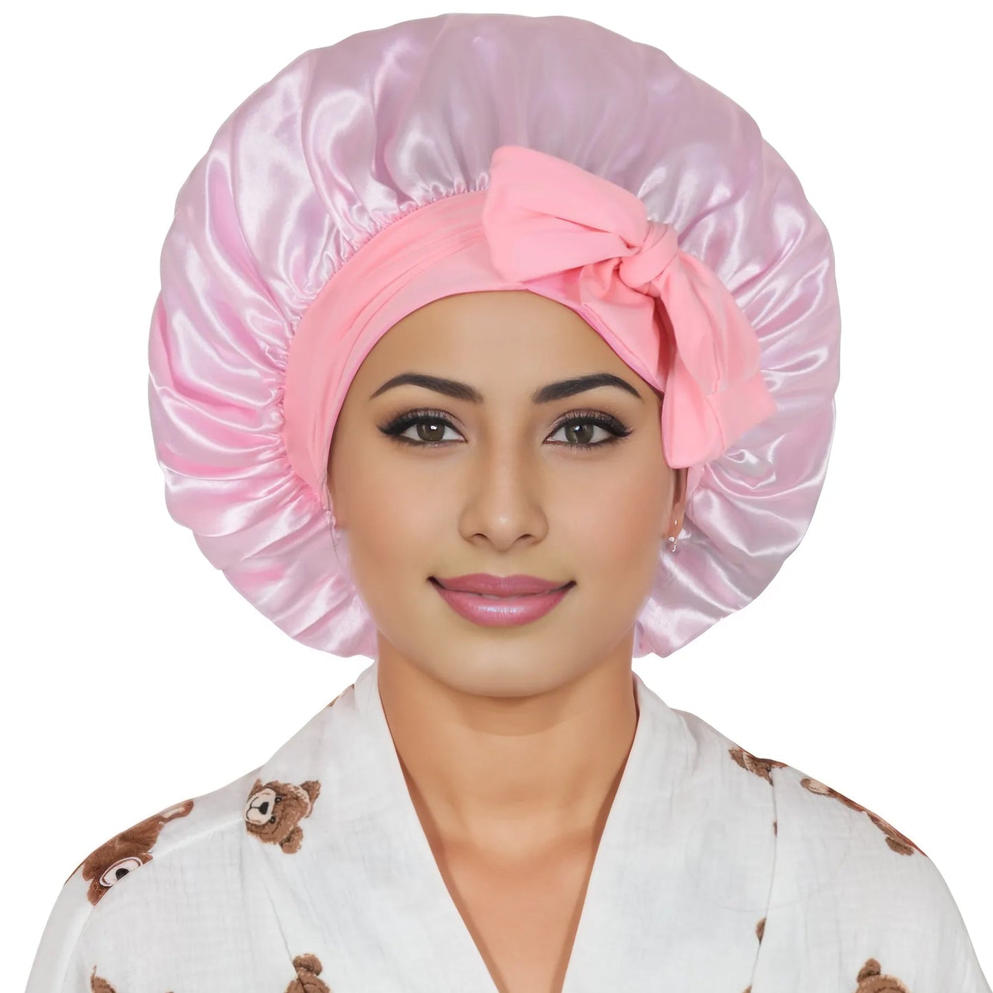 Silk Bonnet for Sleeping Satin Lined Hair Bonnet with Long Tie Band for Women Curly Hair