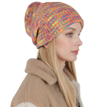 Winter Slouchy Beanie Hat Colorful Stretchy Knit Long Baggy Slouch Skull Cap for Women