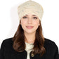 Knitted Newsboy Cap with Braided Cable Pattern and Stylish Brim Design