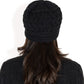 Knitted Newsboy Cap with Braided Cable Pattern and Stylish Brim Design