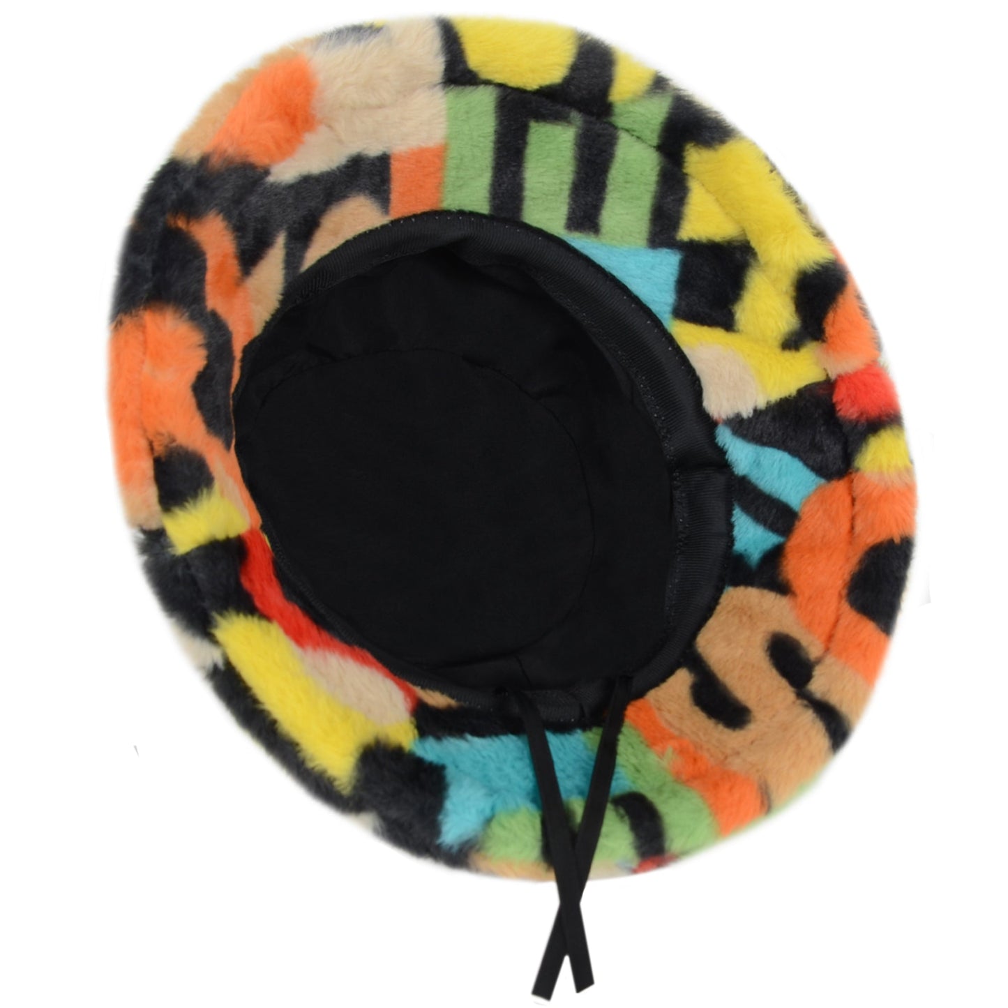 Comfy Faux Fur Fuzzy Bucket Hat Colorful Winter Warm Hat Plush Fisherman Cap for Women