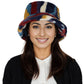 Comfy Faux Fur Fuzzy Bucket Hat Colorful Winter Warm Hat Plush Fisherman Cap for Women