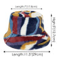 Comfy Faux Fur Fuzzy Bucket Hat Colorful Winter Warm Hat Plush Fisherman Cap for Women