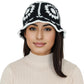 Crochet Bucket Hat Retro Sunburst Pattern Knit Handmade Foldable Floppy Beach Hat