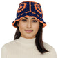 Crochet Bucket Hat Retro Sunburst Pattern Knit Handmade Foldable Floppy Beach Hat