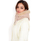 Faux Fur Lined Knit Hooded Scarf with Adjustable Drawstring and Full Coverage for Winter Warmth