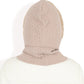 Faux Fur Lined Knit Hooded Scarf with Adjustable Drawstring and Full Coverage for Winter Warmth