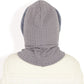 Faux Fur Lined Knit Hooded Scarf with Adjustable Drawstring and Full Coverage for Winter Warmth