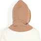 Faux Fur Lined Knit Hooded Scarf with Adjustable Drawstring and Full Coverage for Winter Warmth
