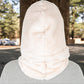 Faux Shearling Hooded Scarf with Adjustable Drawstrings and Extended Neck Coverage