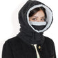 Fleece-Lined Hooded Neck Warmer with Adjustable Drawstrings for Full Coverage and Winter Protection