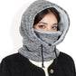 Fleece-Lined Hooded Neck Warmer with Adjustable Drawstrings for Full Coverage and Winter Protection