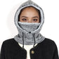Fleece-Lined Hooded Neck Warmer with Adjustable Drawstrings for Full Coverage and Winter Protection