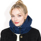 Fleece-Lined Hooded Neck Warmer with Adjustable Drawstrings for Full Coverage and Winter Protection