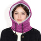 Fleece-Lined Hooded Neck Warmer with Adjustable Drawstrings for Full Coverage and Winter Protection