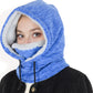 Fleece-Lined Hooded Neck Warmer with Adjustable Drawstrings for Full Coverage and Winter Protection