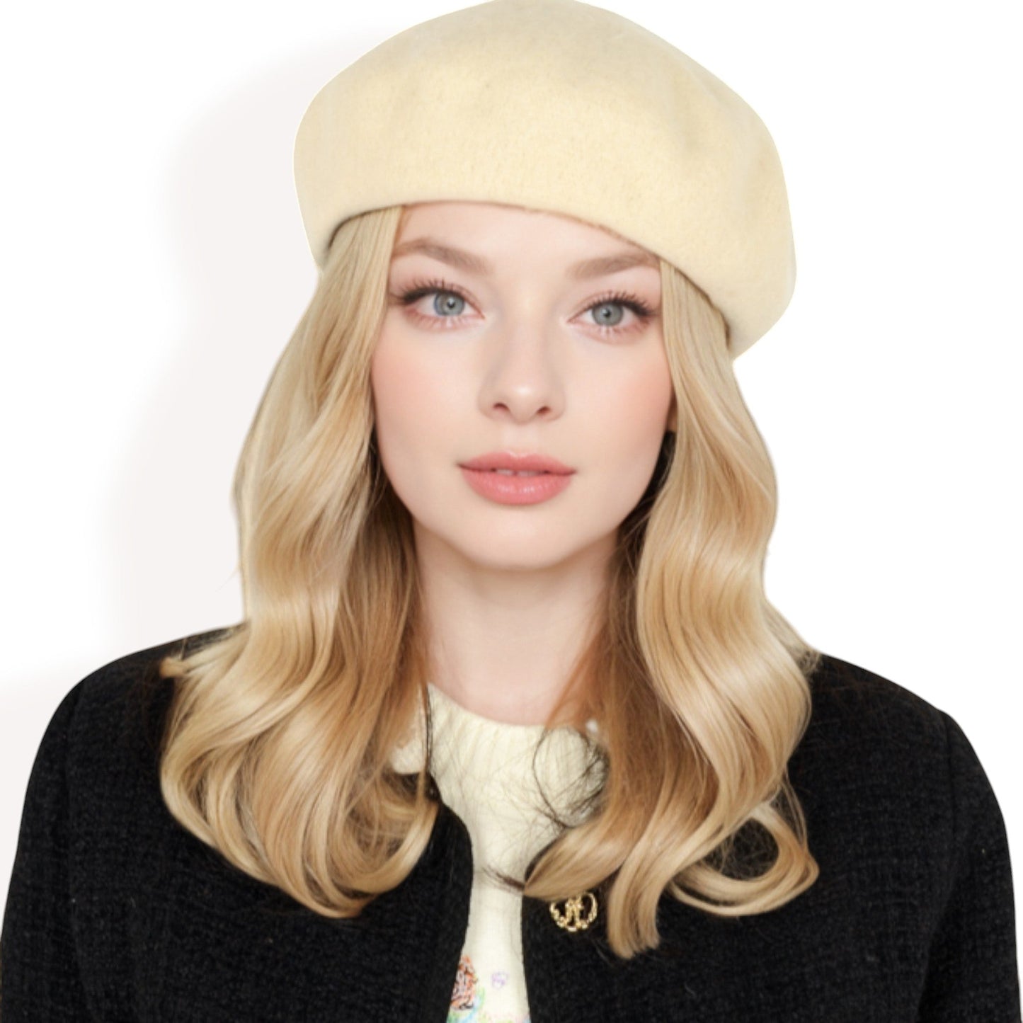 Classic Wool Beret Hat with Adjustable Inner Band and Timeless Parisian Style
