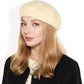 Classic Wool Beret Hat with Adjustable Inner Band and Timeless Parisian Style