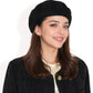 Classic Wool Beret Hat with Adjustable Inner Band and Timeless Parisian Style
