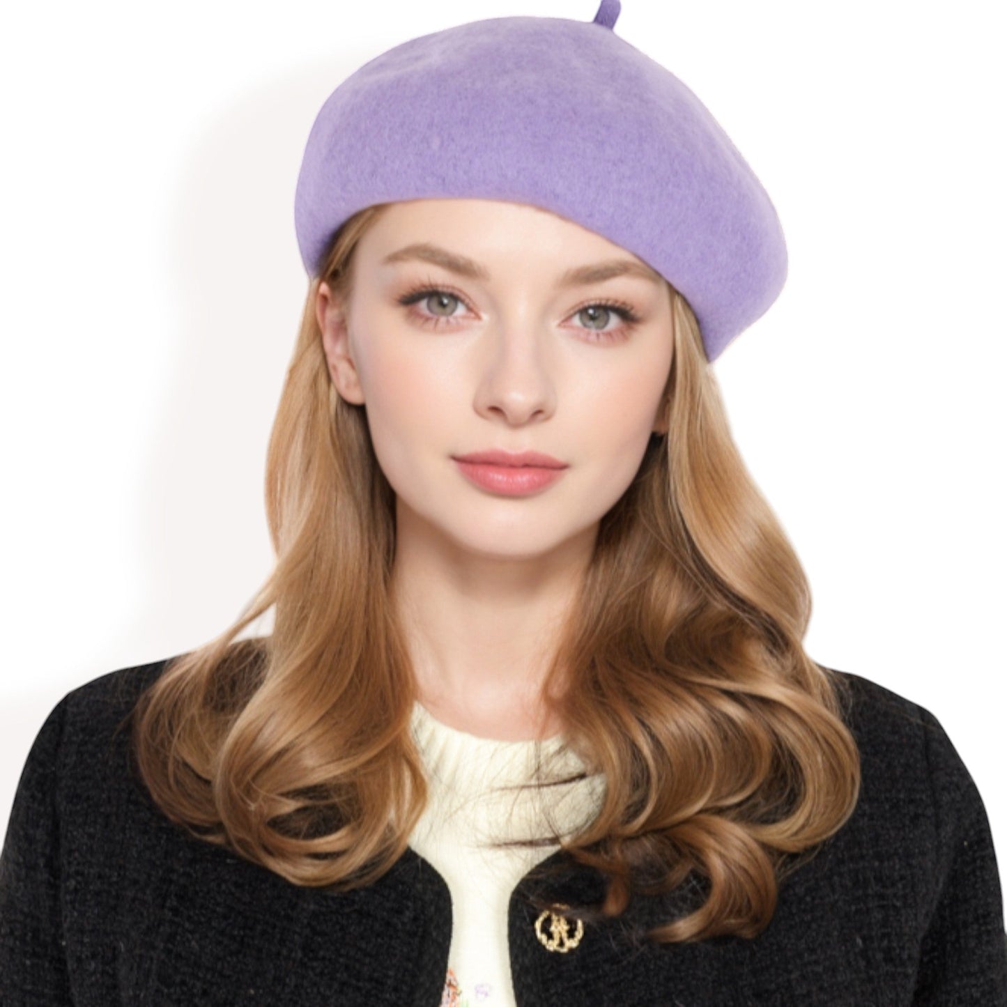 Classic Wool Beret Hat with Adjustable Inner Band and Timeless Parisian Style